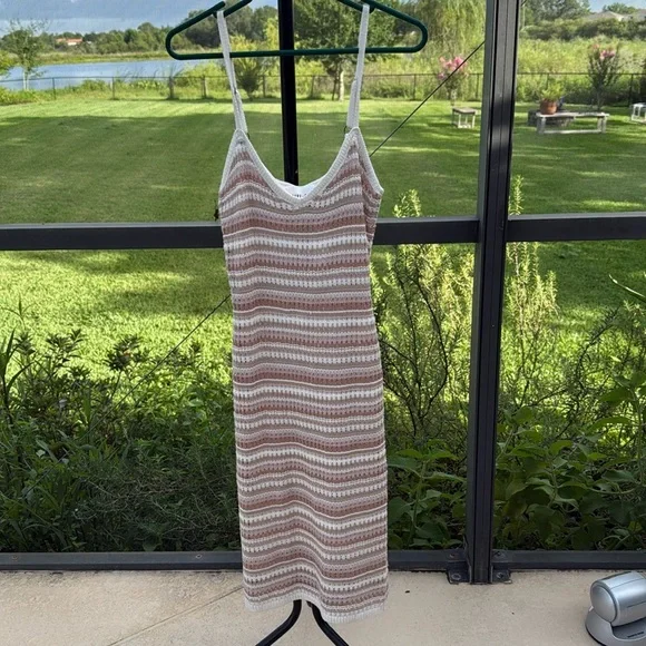 Olive & Oak | Dresses | Olive Oak Crochet Midi Lined Dress Small Nwt |  Poshmark